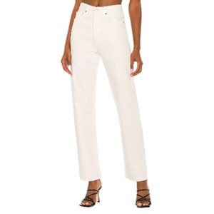 Agolde 90s high rise pinch jeans off white 28